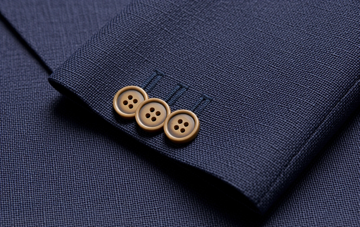 Textured linen blazer detail